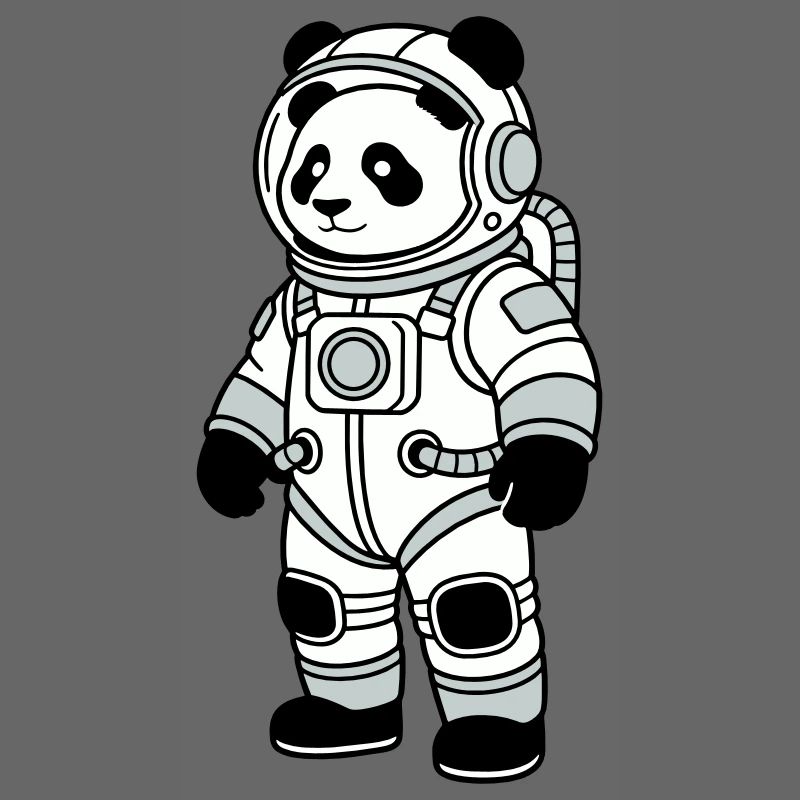 panda bear spacesuit