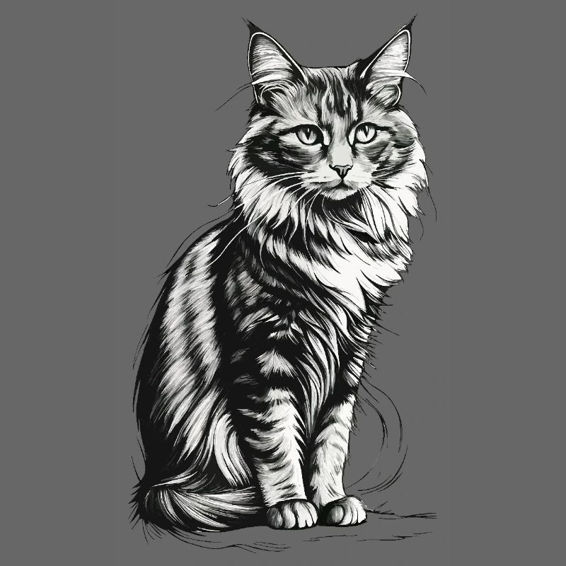 Edle Katze sitzend