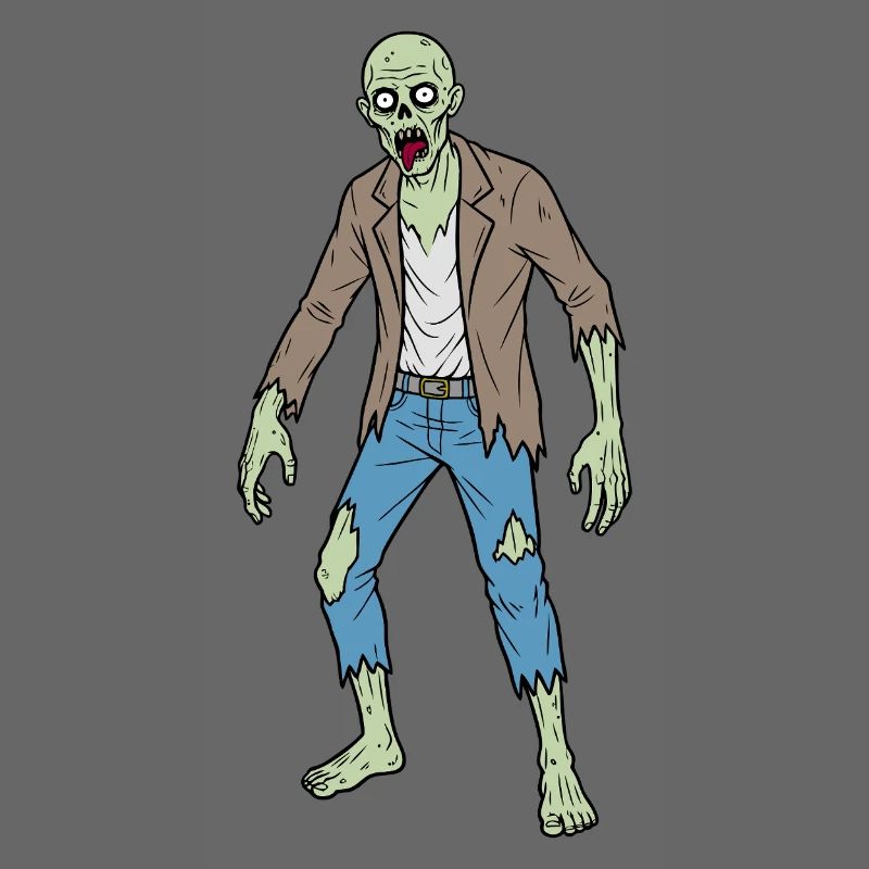 Ragged Zombie-Stil Illustration