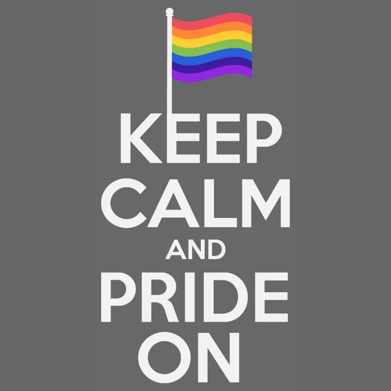 Keep Calm Pride On Rainbow Flag Design