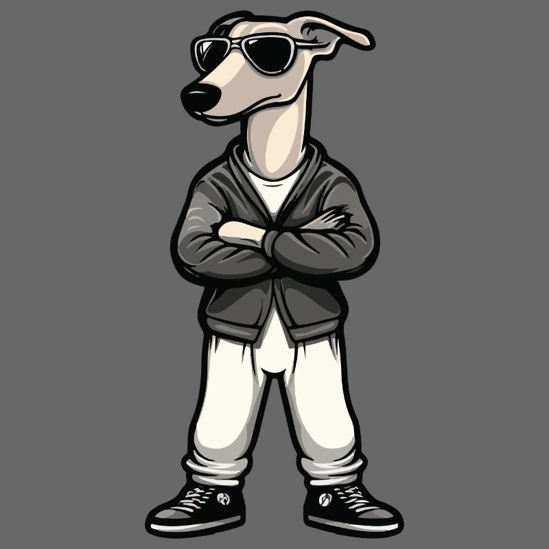 Greyhound Hund Comic