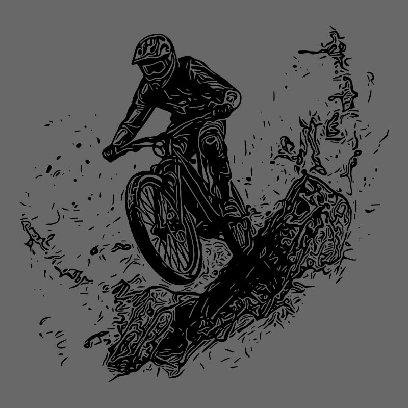Rain, Cyclist, Mud, Forest, Downhill