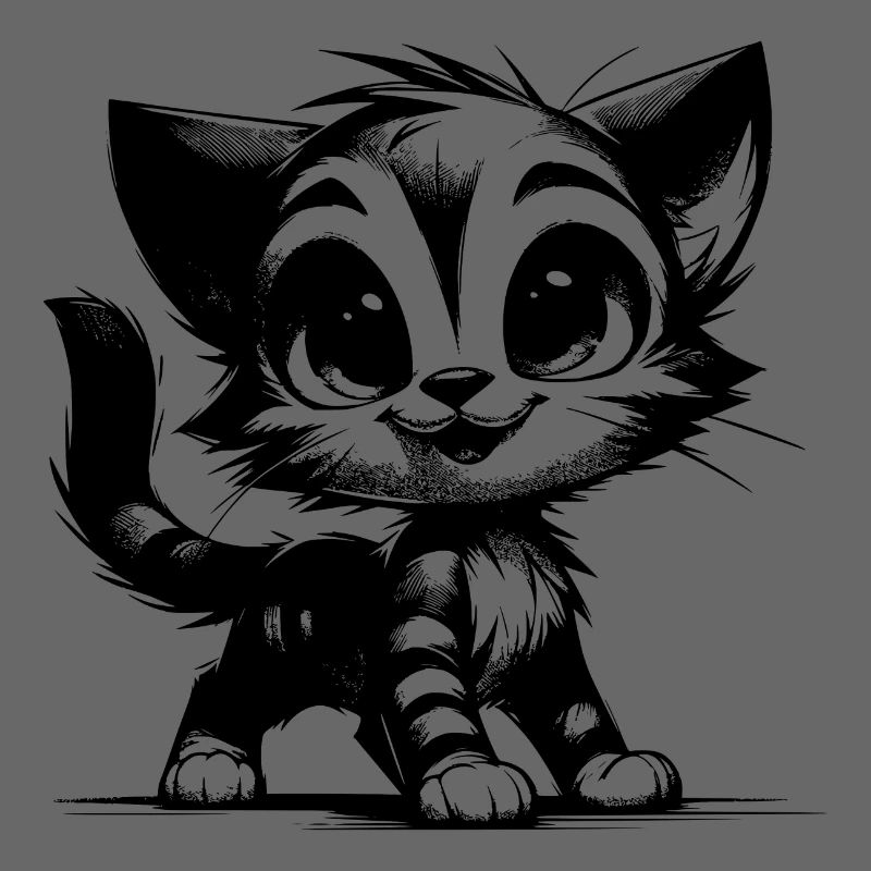 Chat souriant Dessin de bébé