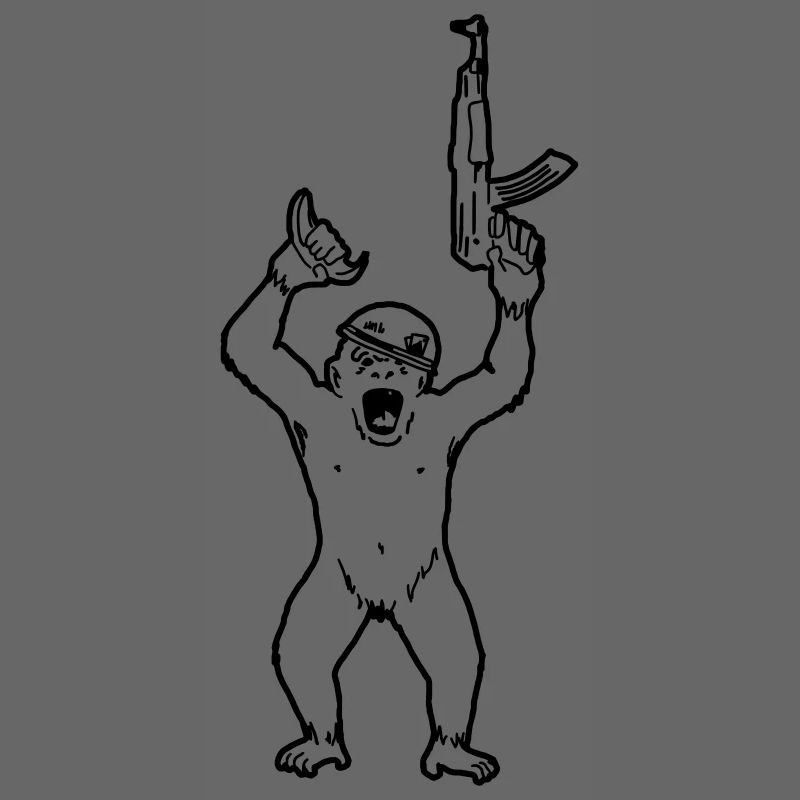 Schimpansen-Maschinengewehr