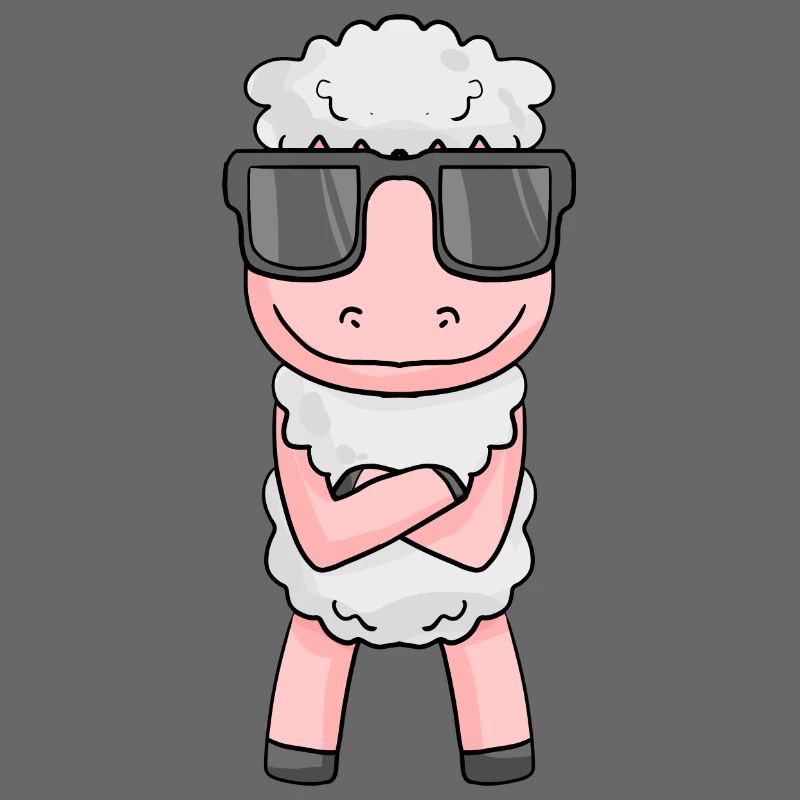 cooles Schaf mit Sonnenbrille