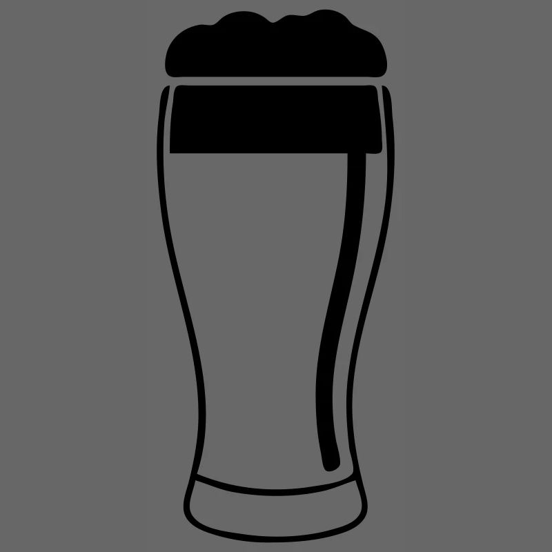 Bierglas mit üppigem Schaum