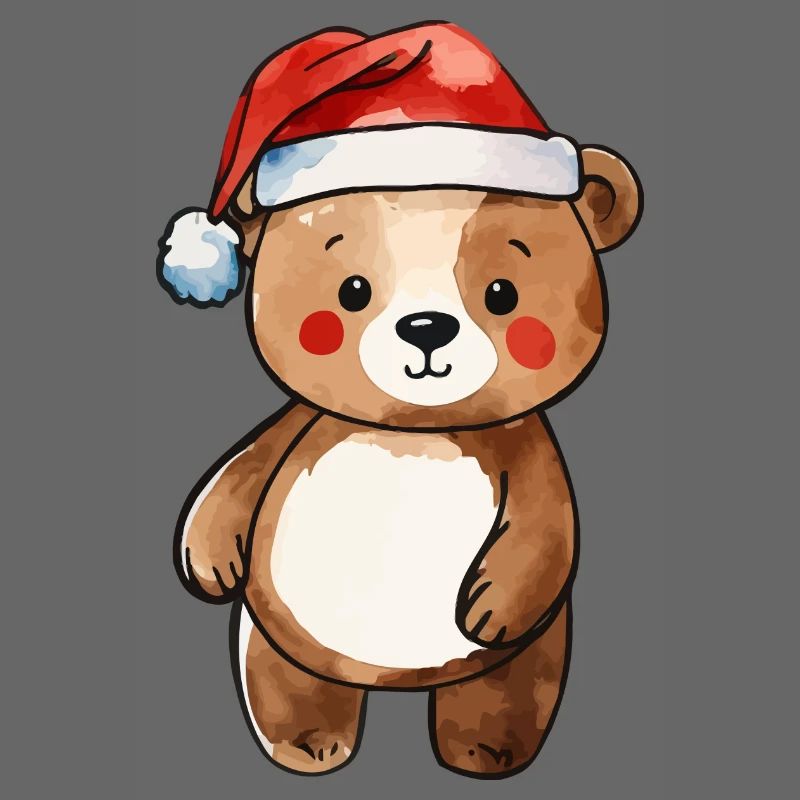Bear Christmas Drawing