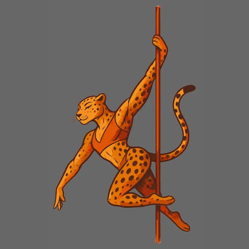 Pole Dance Leopardin Poledancerin Geschenk