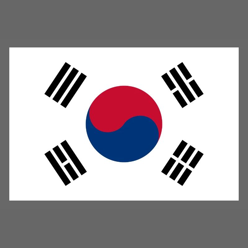 Flag South Korea - Drapeau Corée du Sud