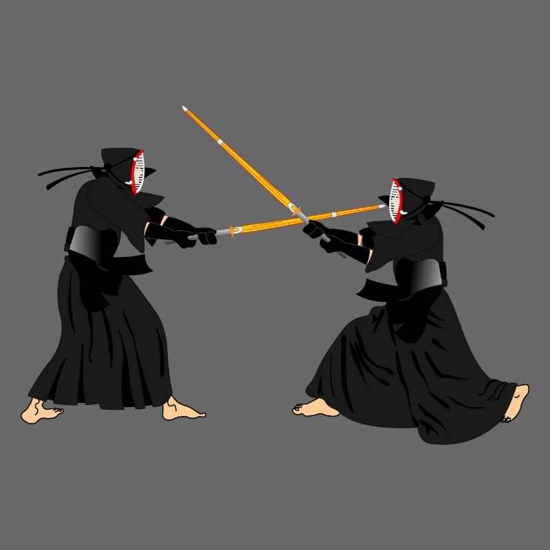 Zwei Kendoka im Kendo-Kampf
