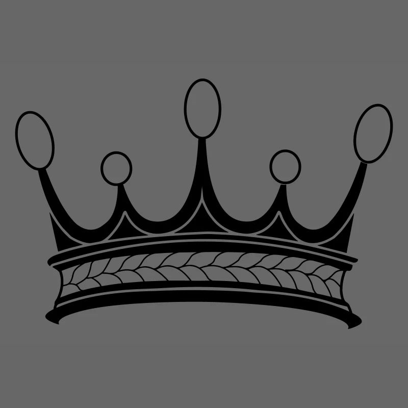 Crown five pearls transparent shadow image