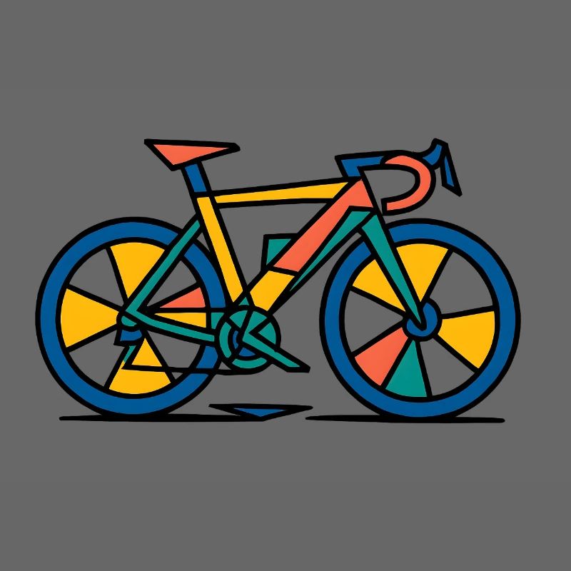 Vélo abstrait éclatant