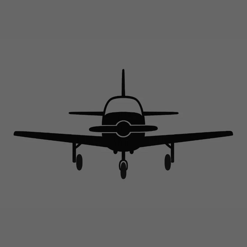 Frontale Flugzeug Silhouette