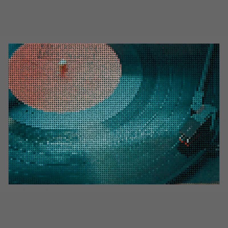 Turntable in a curvy pattern