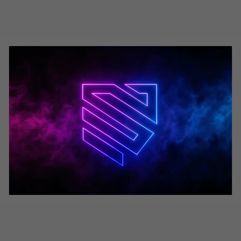Neon Geometrisches Schildlogo