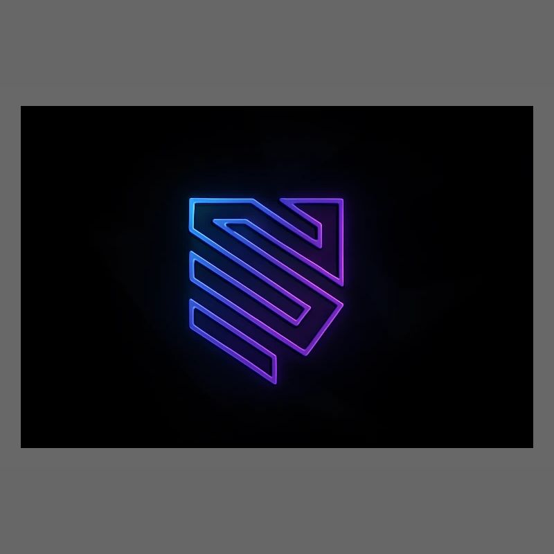 Neon Geometrie Logo Gradient