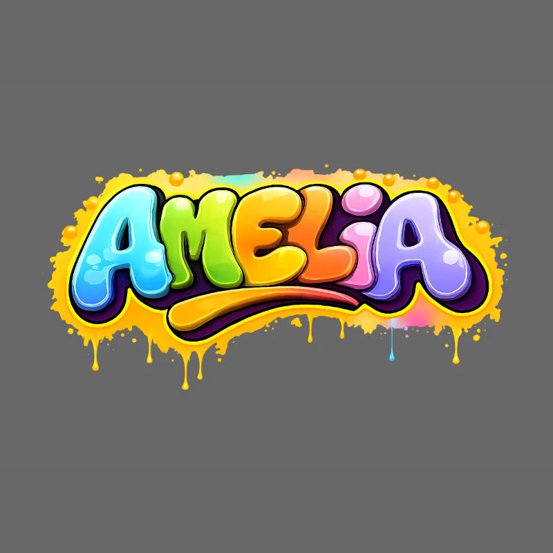 Graffiti Amelia Name Gift Ideal Printable su