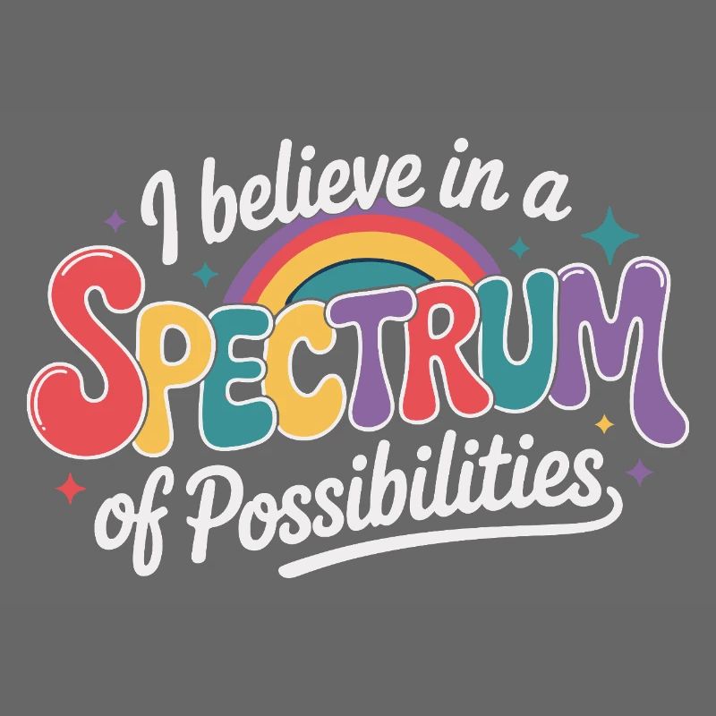 Autism Awareness Support rainbow