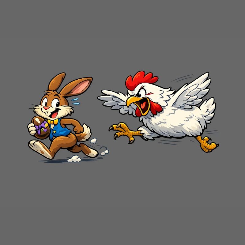 Lapin de Pâques et poule
