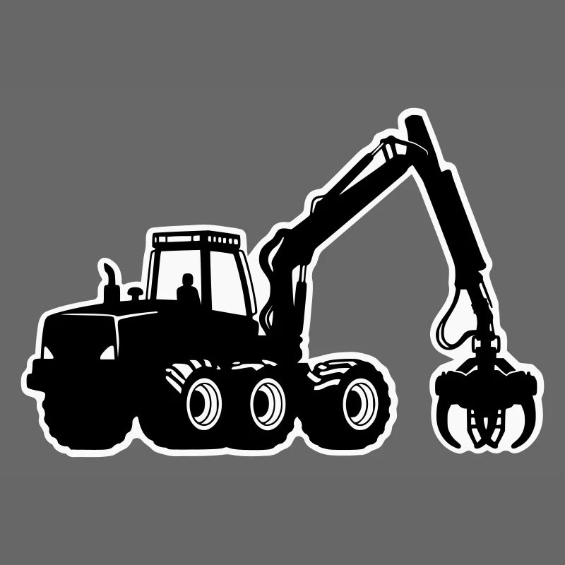 Silhouette de moissonneuse