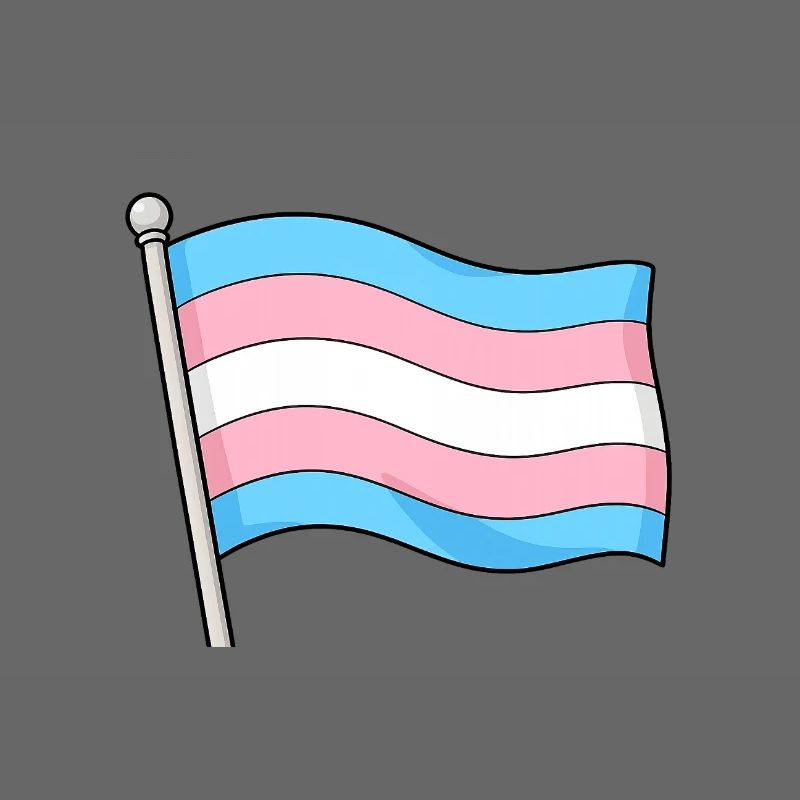 Drapeau Transgenre Pastel Wave