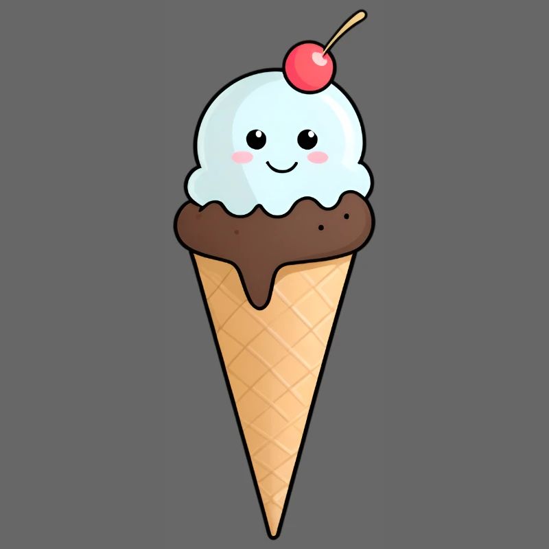 Kuscheliges Eis mit Kirsche