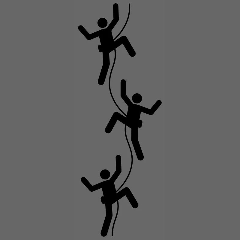 3 freunde team crew logo figur symbol bergsteiger