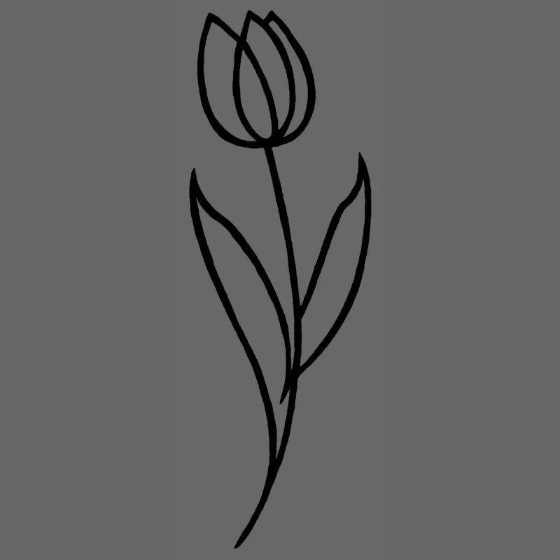 Skizze einer schwarzen Blume