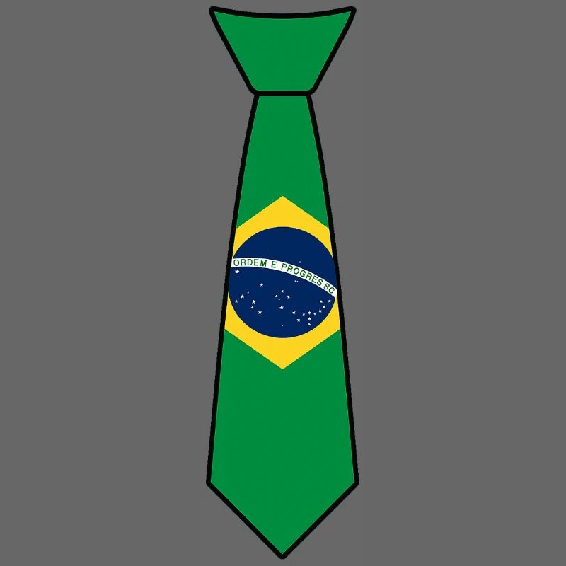 Brasilien-Krawatte – Flaggendesign