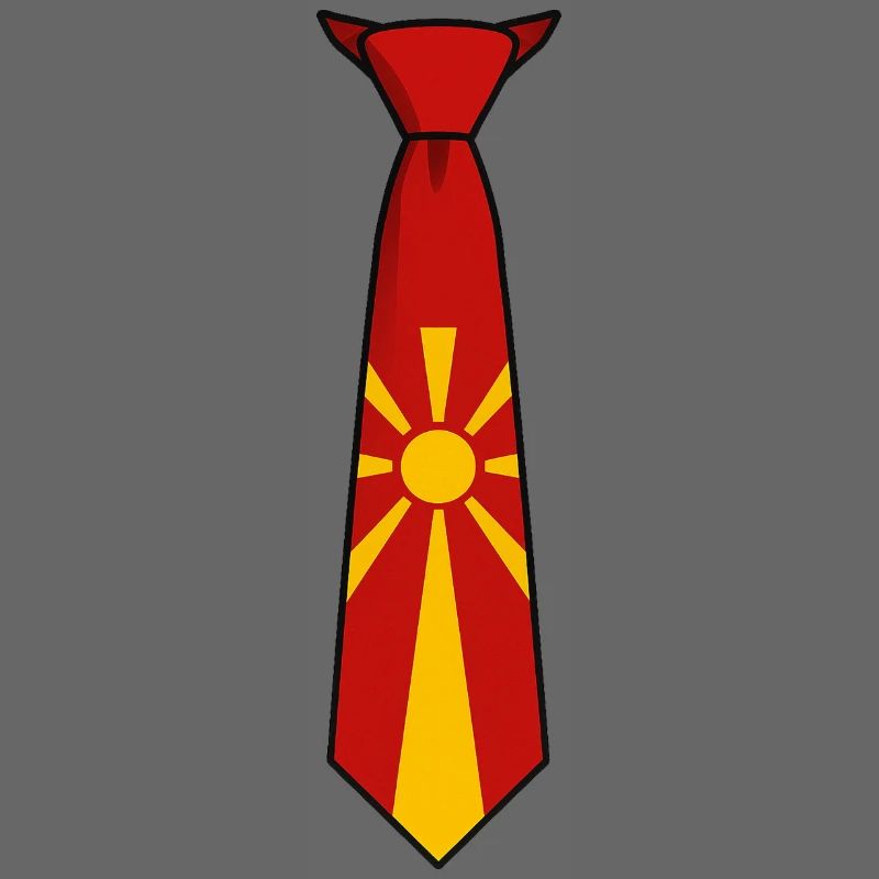 Cravate Macédoine – Conception du drapeau