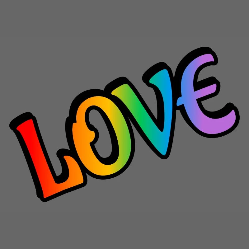 Retro Rainbow Love