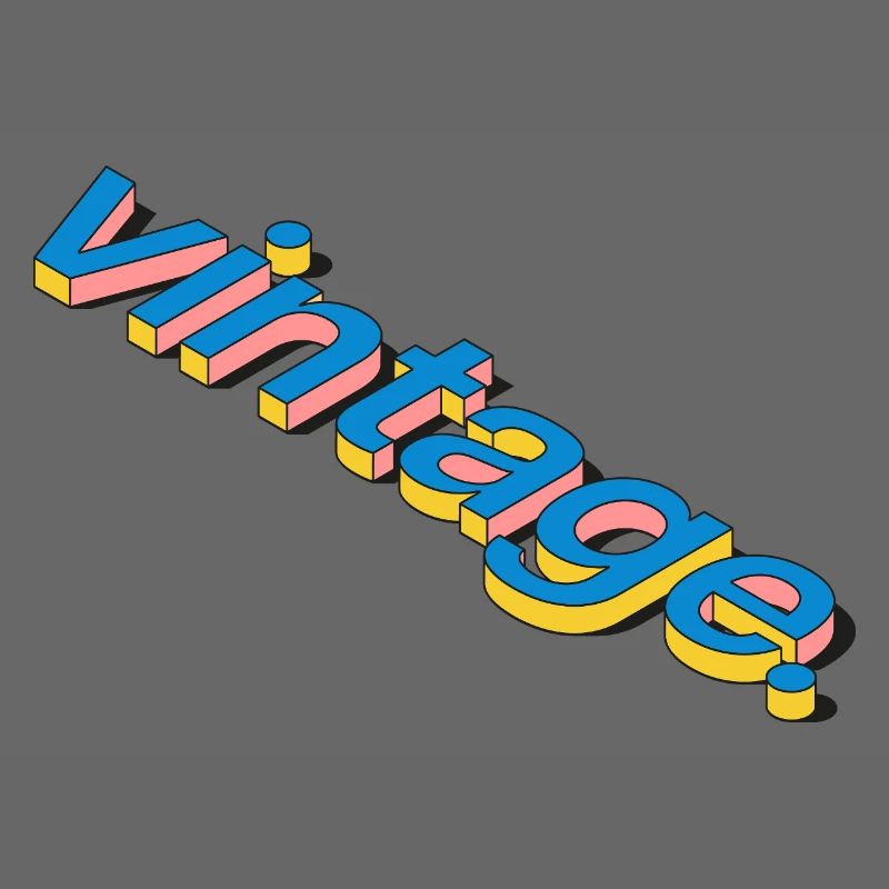 Conception de typographie 3D rétro vintage