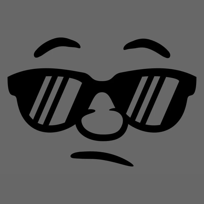 Lunettes de soleil cool guy visage souriant