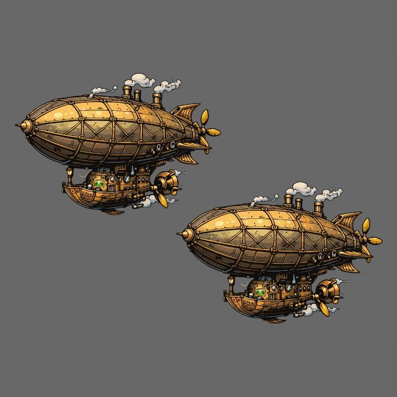 Zeppelin des dirigeables steampunk