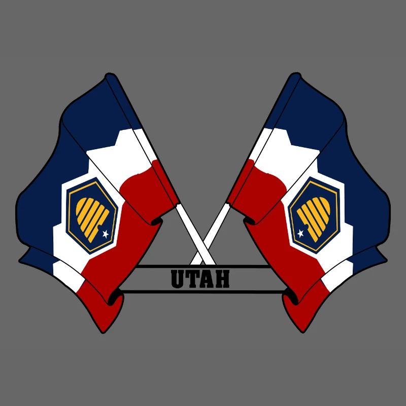Two flags text UTAH