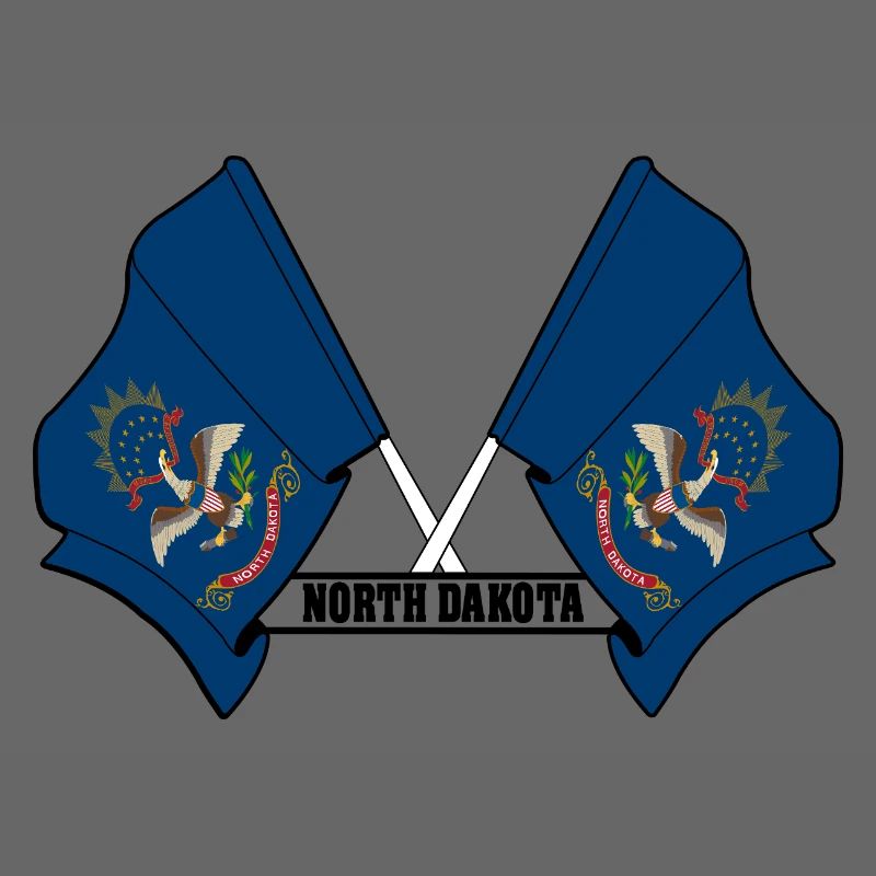 texte des petits drapeaux DAKOTA du Nord