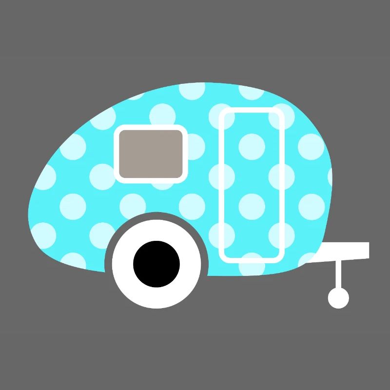Caravan Dots Camping Points Camper Vintage Retro