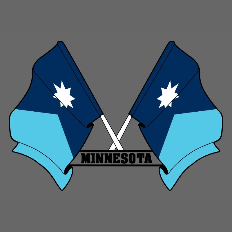 Deux drapeaux texte MINNESOTA