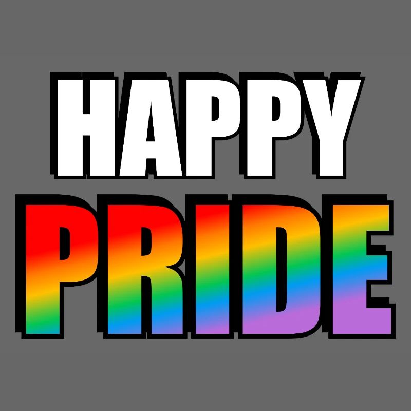 Vibrant Pride Rainbow Typography