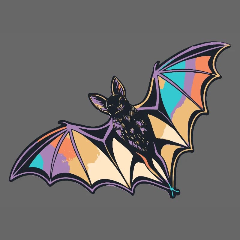 Stylized Rainbow Bat