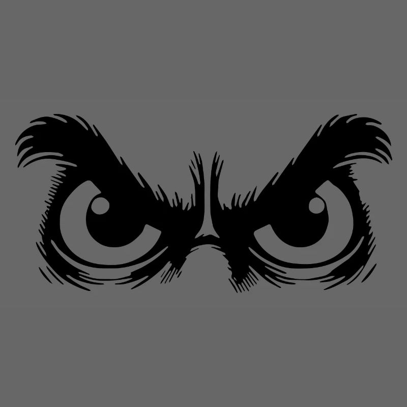 Yeux de hibou au regard têtu