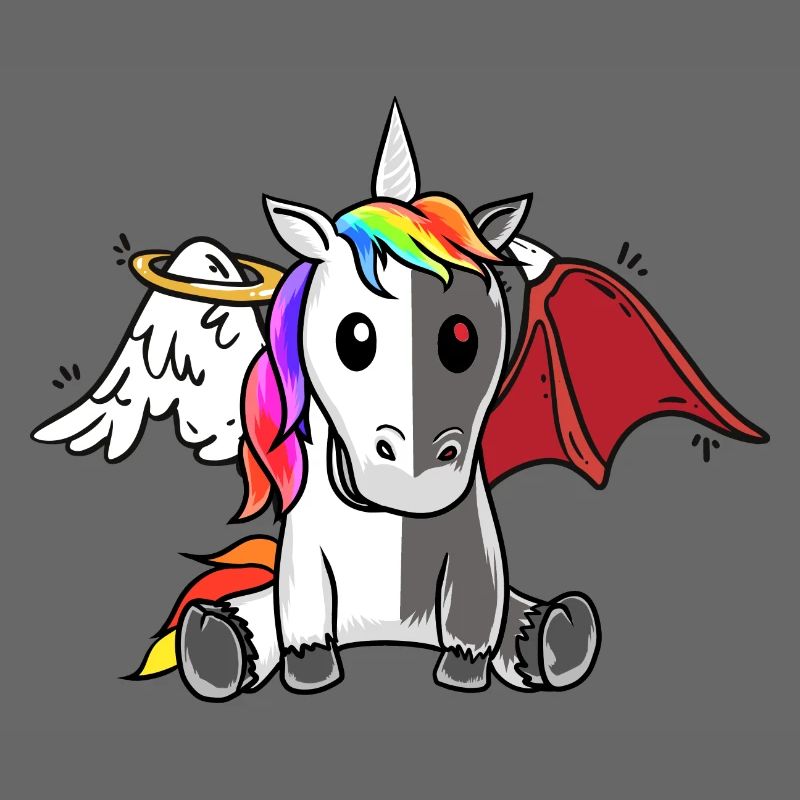 Einhorn Dark Dämon Engel Teufel Satanisch Fabel