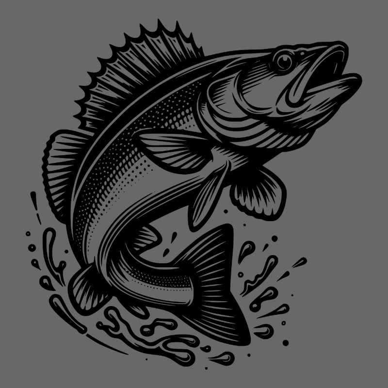 Springender Zander Fisch