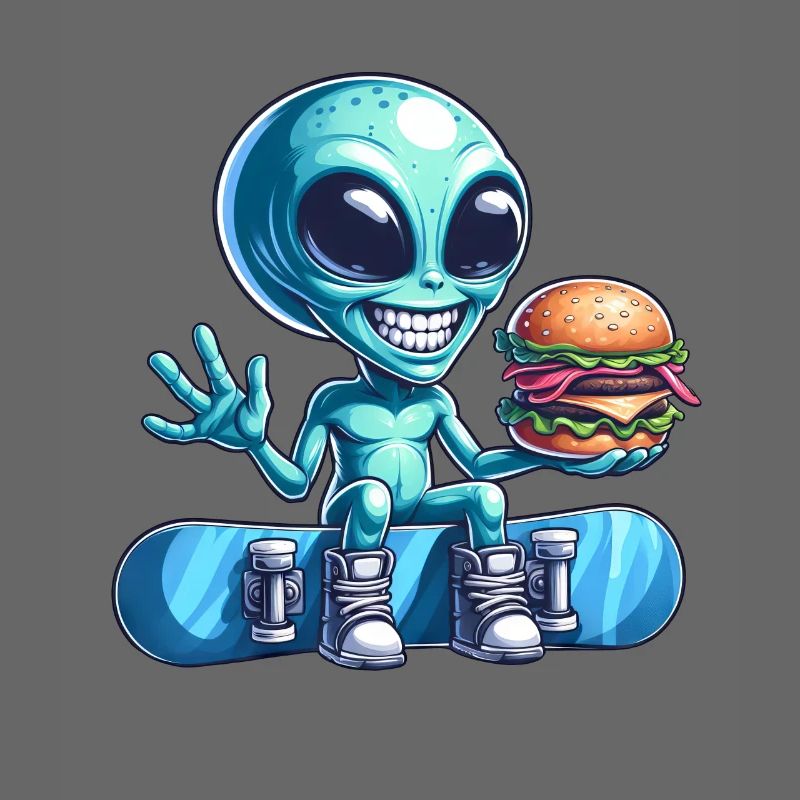 Alien Snowboarder Hamburger Restauration Rapide