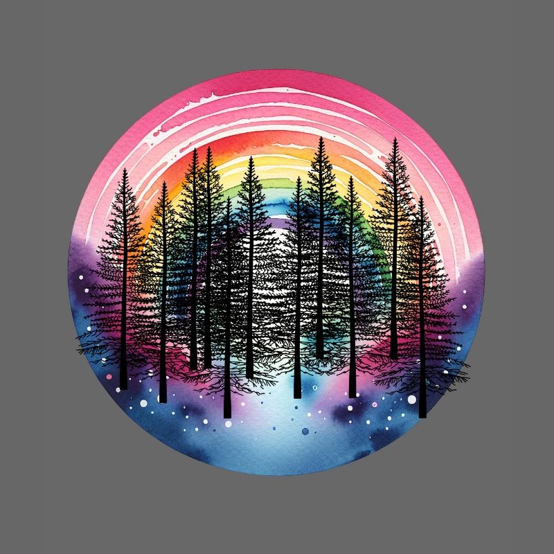 Rainbow Forest Nature Nature Lover Spruce Tree