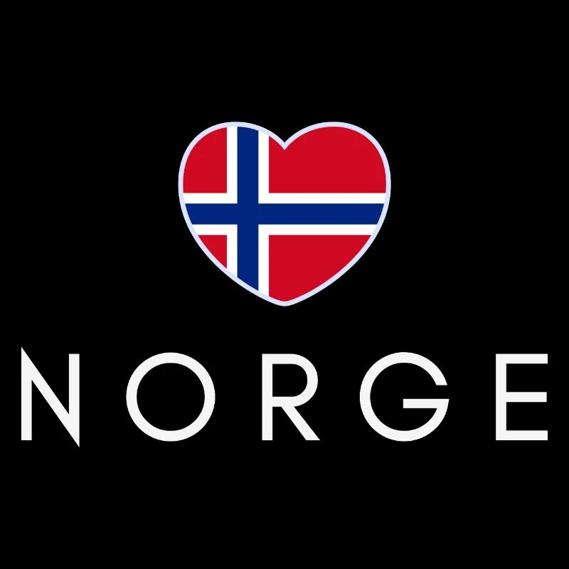 Heart with Norwegian flag, Norwegian pride