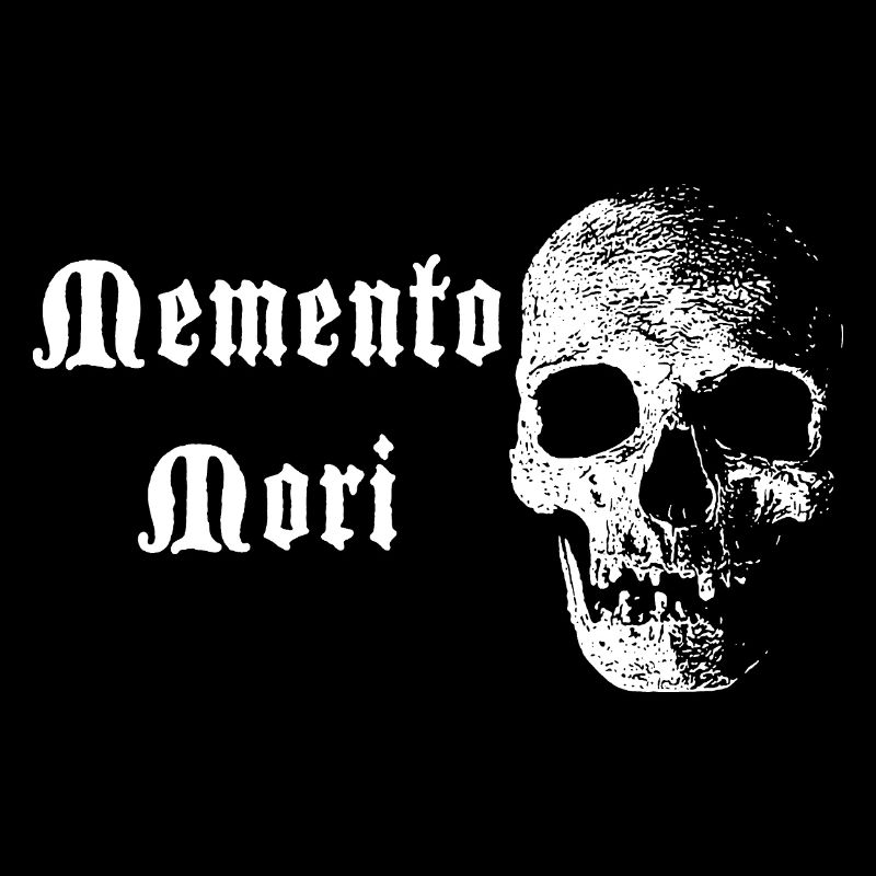 Crâne de Memento Mori – Contraste blanc