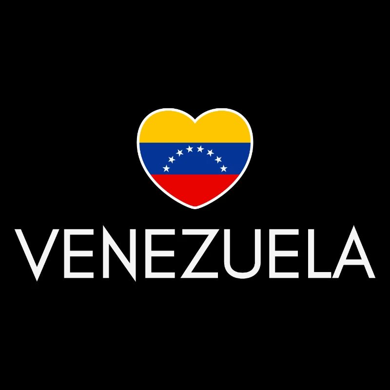 Le cœur avec le drapeau du Venezuela, j’aime le Venezuela