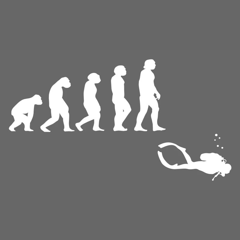 Evolution Tauchen mit Gerät