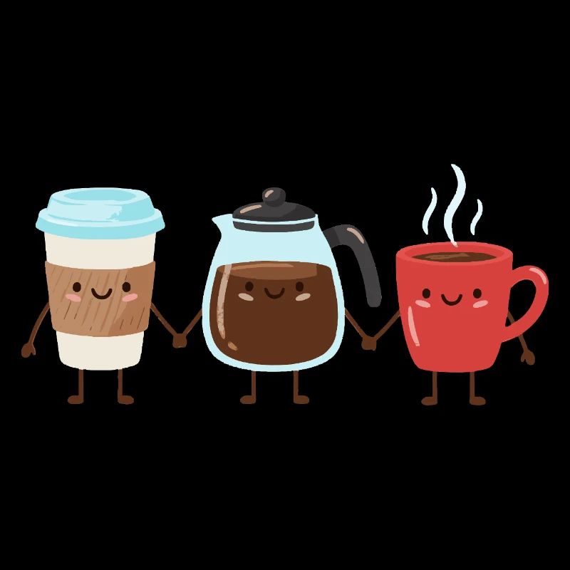 Funny Coffee Cartoon Caffeine Art